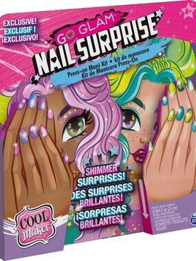 Cool Maker GO GLAM Nail Surprise Press On Mani Kit 80 Nails Spin Master 8+